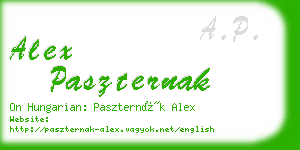 alex paszternak business card